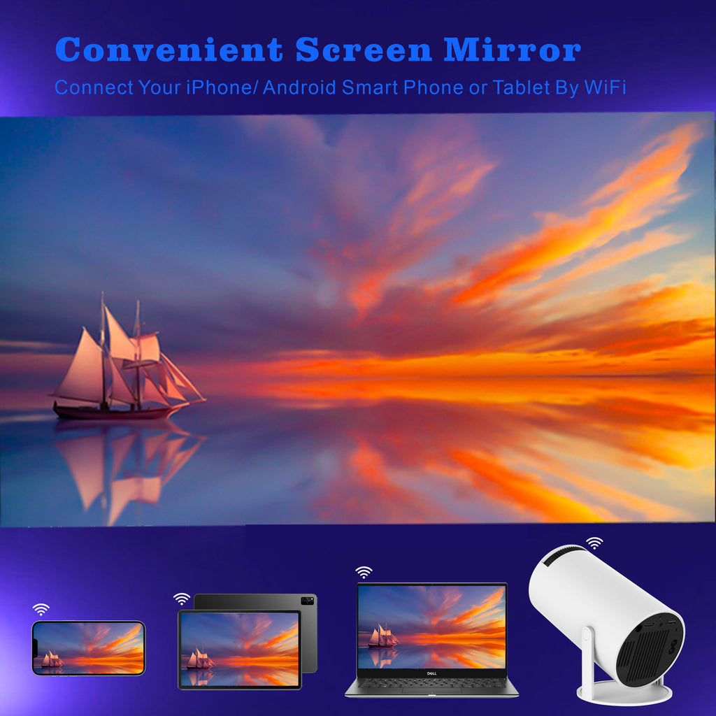 Screen Mirroring on Halloween Smart Mini Projector