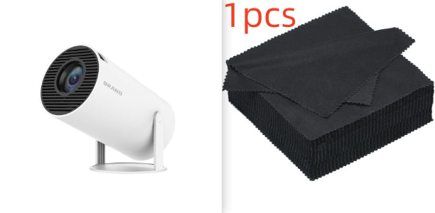White Smart Mini Projector with Protective Carrying Case