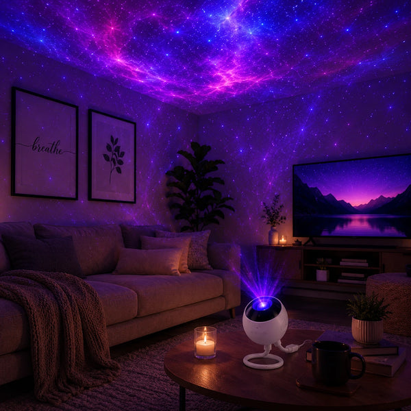 Relaxing bedroom with premium ambient mood lighting